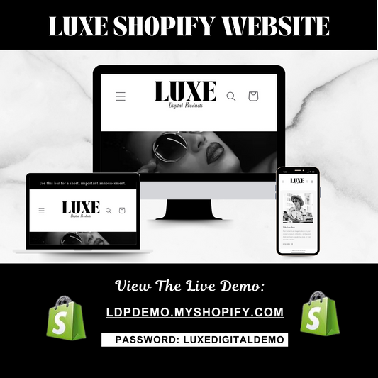 Luxe Shopify Website Template